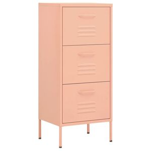vidaXL Armario de almacenamiento acero rosa 42,5x35x101,5 cm