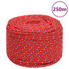 vidaXL Cuerda de barco polipropileno rojo 6 mm 250 m