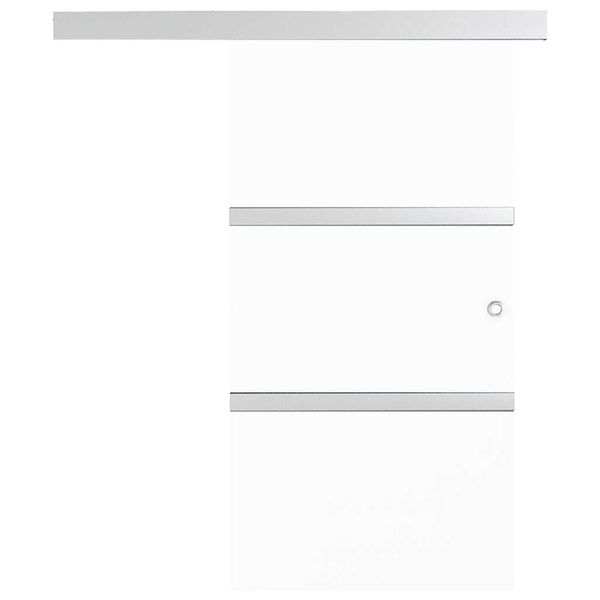 vidaXL Puerta corredera vidrio ESG y aluminio plateado 90x212 cm