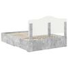 vidaXL Estructura de cama con cabecera Gris Concreto 140 x 190 cm