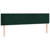vidaXL Cama box spring colch&oacute;n y LED terciopelo verde oscuro 160x200cm