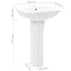 vidaXL Lavabo de pie de cer&aacute;mica blanco 580x510x200 mm