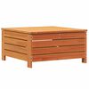 vidaXL Taburete de jard&iacute;n con coj&iacute;n madera maciza de pino marr&oacute;n cera