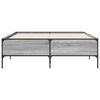 vidaXL Estructura cama madera ingenier&iacute;a metal gris Sonoma 140x190 cm
