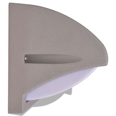 vidaXL Lámpara de pared para exteriores gris aluminio