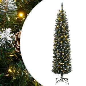 vidaXL &Aacute;rbol de Navidad artificial estrecho 150 LEDs 120 cm
