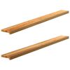 vidaXL Alf&eacute;izares de ventana 2 uds madera maciza roble marr&oacute;n claro