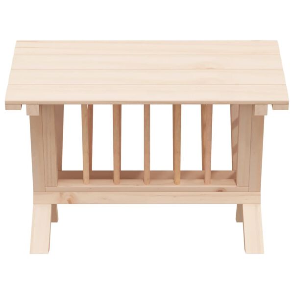vidaXL Comedero de heno para conejos madera maciza abeto 44x33x33 cm