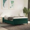 vidaXL Cama box spring con colch&oacute;n terciopelo verde oscuro 140x200 cm