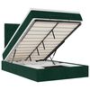 vidaXL Estructura cama otomana colchones terciopelo verde oscuro