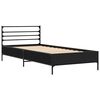 vidaXL Estructura de cama madera ingenier&iacute;a y metal negro 100x200 cm