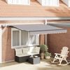 vidaXL Toldo Retr&aacute;ctil Manual Gris claro 350 x 250 cm tela