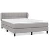 vidaXL Cama box spring con colch&oacute;n tela gris claro 140x200 cm
