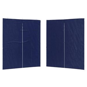 vidaXL Panel lateral de tienda para fiestas 2 pcs Azul 200 x 195 cm