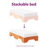 vidaXL Estructura de cama apilable sin colch&oacute;n marr&oacute;n cera 75x190 cm