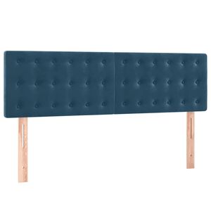 vidaXL Cabeceros terciopelo azul oscuro 144x5x78/88 cm