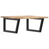 vidaXL Estante de lavabo de pared acero y madera maciza de acacia
