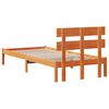vidaXL Estructura de cama Marr&oacute;n 90 x 190 cm Madera maciza de Pino