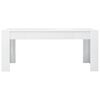 vidaXL Mesa de comedor madera contrachapada blanco brillo 180x90x76 cm