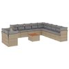 vidaXL Set de sof&aacute;s de jard&iacute;n 12 pzas y cojines rat&aacute;n sint&eacute;tico marr&oacute;n