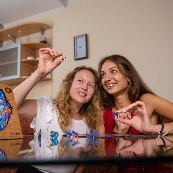 UNIDRAGON Rompecabezas Majestic Wolf 310 piezas madera tama&ntilde;o gigante