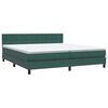 vidaXL Cama box spring con colch&oacute;n terciopelo verde oscuro 200x210 cm