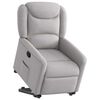 vidaXL Sill&oacute;n reclinable elevable de tela gris nube
