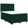 vidaXL Cama box spring con colch&oacute;n terciopelo verde oscuro 140x200 cm