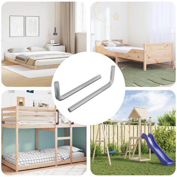 vidaXL Llave hexagonal 2 pcs Plateado 32 x 86 mm Acero