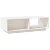 vidaXL Mesa de centro de madera maciza de pino blanco 110x50x33,5 cm