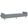 vidaXL Sof&aacute; cama de 2 plazas con taburete tela gris claro