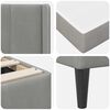 vidaXL Estructura de cama Gris Claro 140 x 200 cm Terciopelo