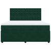 vidaXL Cama box spring con colch&oacute;n terciopelo verde oscuro 180x200 cm