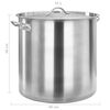 vidaXL Olla de acero inoxidable 50 L 40x40 cm
