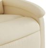 vidaXL Sillón reclinable de masaje eléctrico tela color crema