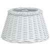 vidaXL Pantalla para l&aacute;mpara de techo mimbre blanco &Oslash;50x30 cm