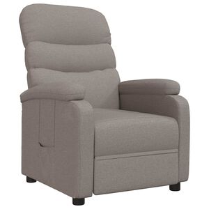 vidaXL Sill&oacute;n reclinable de tela gris taupe