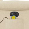 vidaXL Sill&oacute;n de masaje el&eacute;ctrico reclinable elevable tela crema