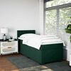 vidaXL Cama box spring con colch&oacute;n terciopelo verde oscuro 100x200 cm