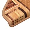 vidaXL Alfombrillas de escalera autoadhesivas 5 uds beige 65x21x4 cm