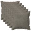 vidaXL Funda de almohada 6 pcs HOUTEN Gris Claro 30 x 30 cm Terciopelo