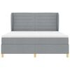vidaXL Cama tipo Box Spring con colch&oacute;n Gris Claro 200 x 180 cm tela