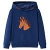 vidaXL Sudadera infantil con capucha azul marino 92