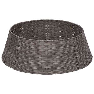 vidaXL Collar para &aacute;rbol de Navidad Redondo Gris Di&aacute;m. 45 x 22 cm