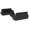 vidaXL Set de comedor de jard&iacute;n 7 pzas y cojines rat&aacute;n sint&eacute;tico negro