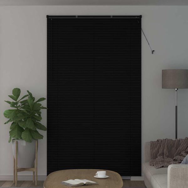 vidaXL Persiana Veneciana Manual Ajustable Negro 213 x 160 cm PVC