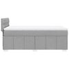 vidaXL Cama box spring con colch&oacute;n tela gris claro 90x200 cm