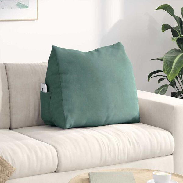 vidaXL Coj&iacute;n de Espalda Verde Mar 60 x 20 x 50 cm Tela de pana