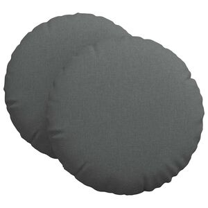 vidaXL Cojines para asiento 2 pcs Gris oscuro &Oslash;60 x 21 cm tela