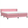 vidaXL Cama box spring con colchones terciopelo rosa 180x210 cm